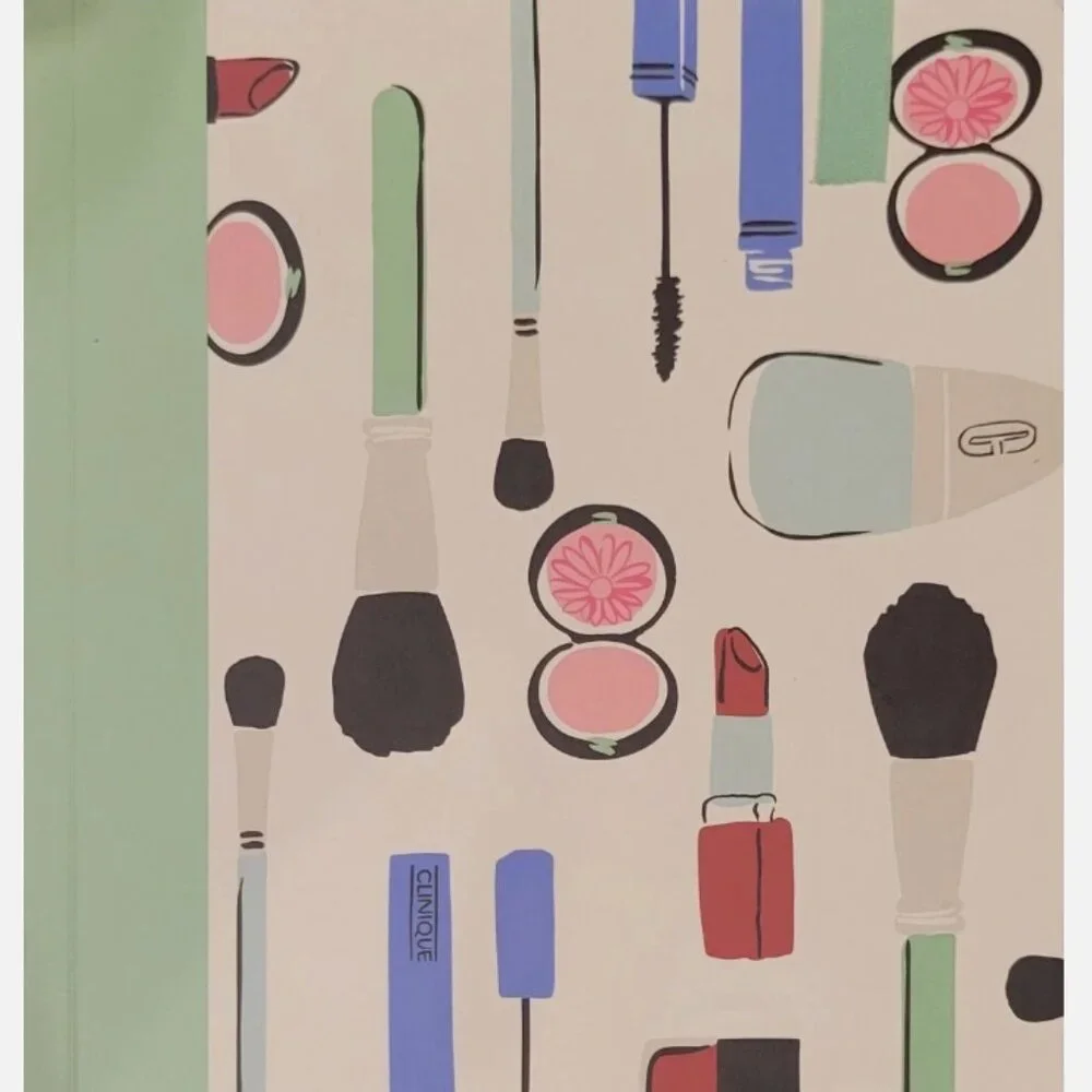 Kate Spade Clinique Themed Makeup Notebook - Green,‎ Red, Blue, Pink
